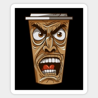 Angry Coffee Mug Sticker